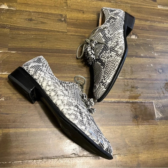 Banana Republic Snake Print Leather Loafers - Picture 1 of 9